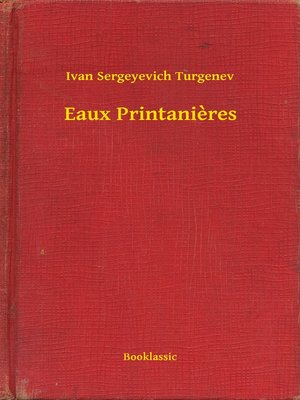 cover image of Eaux Printanières